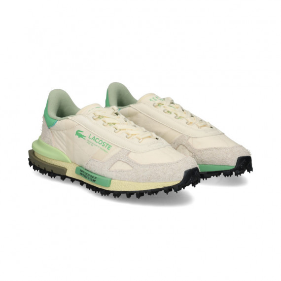 Deportivo Ante+nylon Verde+blanco  LACOSTE