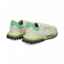 Deportivo Ante+nylon Verde+blanco  LACOSTE