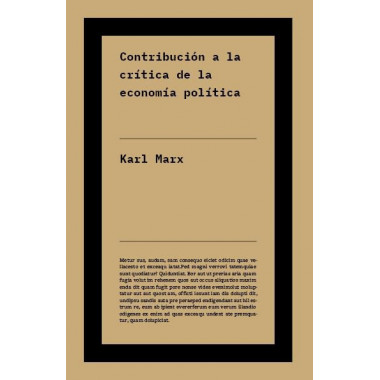 CONTRIBUCION A LA CRITICA DE LA ECONOMIA POLITICA