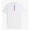 TOMMY HILFIGER - LIQUID COTTON ZIP REG POLO - YBR - F|MW0MW43269/YBR