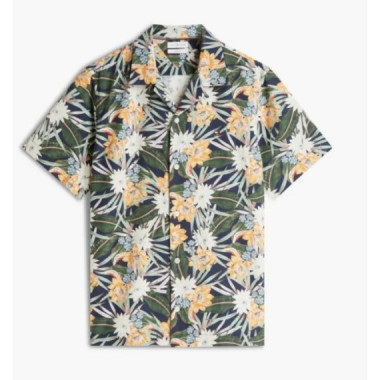 TOMMY HILFIGER - CO LYOCELL FLORAL SS SHIRT - 0GY - F|MW0MW43336/0GY