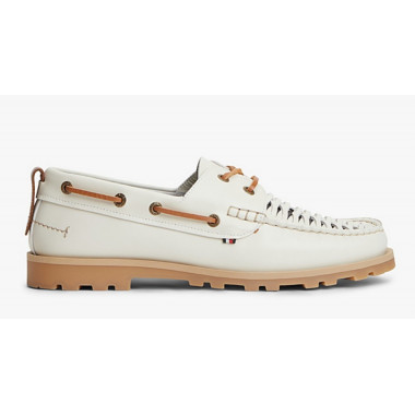 TOMMY HILFIGER - HILFIGER BRAIDED LTH BOAT SHOE - YBL - F|FM0FM05892/YBL