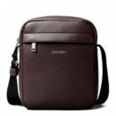 Bolso reporter bandolera granulado con logo