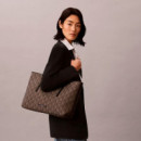 Bolso tote de jacquard con logo emblemático