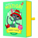 Perros y gatos. juego de mistigri