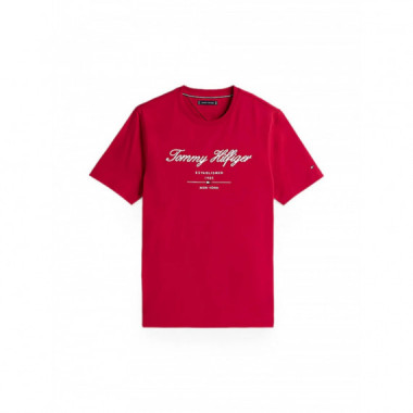 TOMMY HILFIGER - SCRIPT LOGO TEE - XLD - F|MW0MW33691/XLD
