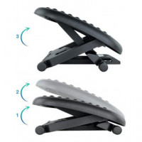 TOOQ Reposapies Ajustable TQFR0603-B Negro