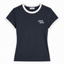 Camiseta ringer con logo bordado