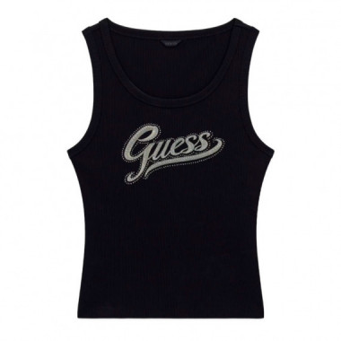 Camiseta sin mangas con logo bordado