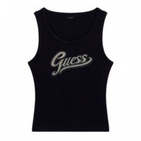 Camiseta sin mangas con logo bordado