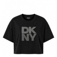 CAMISETA STACKED OMBRE RHINESTONE LOGO