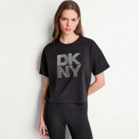 CAMISETA STACKED OMBRE RHINESTONE LOGO