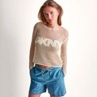 JERSEY CROCHET OPEN-STITCH LOGO