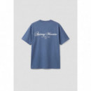 Camiseta de ajuste relajado en jersey de algodón con doble estampado de Antony Morato