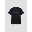 Camiseta regular fit de punto de algodón con estampado de logotipo de Antony Morato