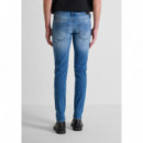 Vaqueros «ozzy» tapered fit en denim titan blue desgastado de Antony Morato