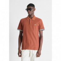 Polo regular fit de piqué de algodón con pequeño logotipo de Antony Morato