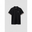 Polo regular fit de piqué de algodón con pequeño logotipo de Antony Morato