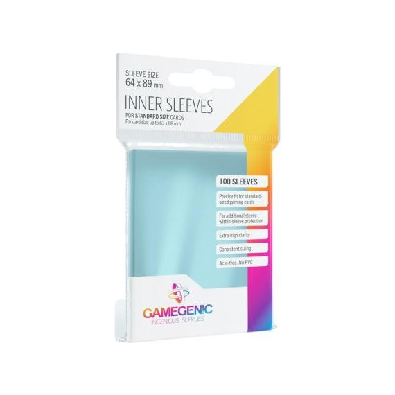 Fundas de Cartas Tamaño Estándar Transparente Prime Inner Sleeves (50)