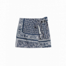 Falda ESE O ESE Cassis Estampado Paisley Navy