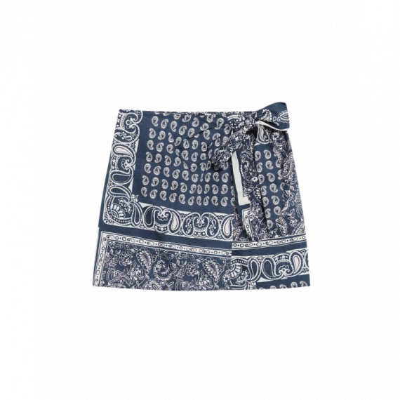 Falda ESE O ESE Cassis Estampado Paisley Navy