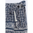 Falda ESE O ESE Cassis Estampado Paisley Navy