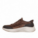 Skechers Hands Free Slip-ins: Contour Foam - Cozy Fit Cordelux 232618-BRN