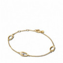 PANDORA Pulsera Chapada en Oro con Perla 564677C01