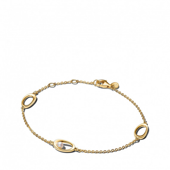 PANDORA Pulsera Chapada en Oro con Perla 564677C01