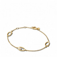 PANDORA Pulsera Chapada en Oro con Perla 564677C01