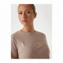 Guess Athleisure Camiseta logotipo frontal V2YI07 K8HM0-G4Q9