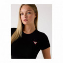 Guess  Camiseta elástica con logo triángulo W2YI44 J1314-JBLK