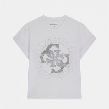 Guess  Camiseta con logo de pedrer&iacute;a W6YI18 K4331-G011