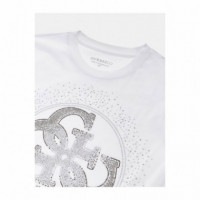 Guess  Camiseta con Logo de Pedrería W6YI18 K4331-G011  GUESS..