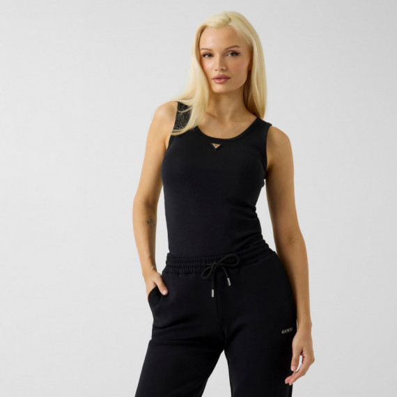 Guess Athleisure Camiseta negra V6YP09 K4312-JBLK