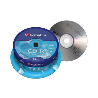 Cd-r 700 Mb 80 Min. Tarrinas 25 Und.  VERBATIM