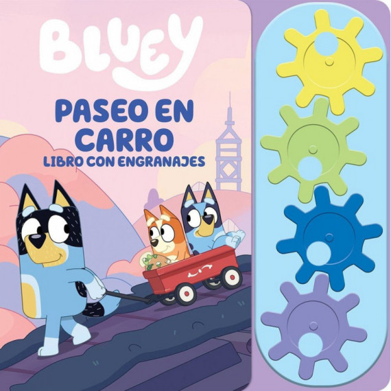 BLUEY: PASEO EN CARRO - LIBRO DE ACTIVIDAD CON ENGRANAJES - PI KIDS
