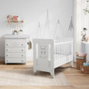 Cuna Madera Panda Blanca