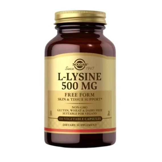 L-lisine 500MG SOLGAR 100 Tabletas