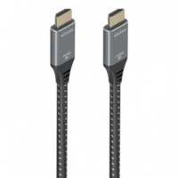 Cable HDMI 2.1 8K AISENS A150-0876 Macho-macho 5M Trenzado Gris/negro