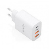 Cargador de Pared AISENS Gan 32W Pd 3.0 Qc 3.0 2XUSB-A 2XUSB-C Blanco (A110-1027)