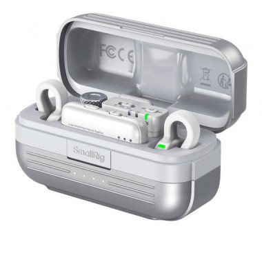 SMALLRIG S70-A Kit de Micr&oacute;fonos Inal&aacute;mbricos Dual (2TX-1RX) Blanco
