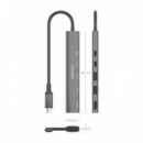 Docking Station Usb-c AISENS ASUC-5P022-GR con HDMI 4K, 2X Usb-a, Usb-c Datos y Power Delivery 100W