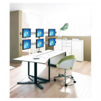 REFLECTA Plano Escritorio 23-1010 S, Soporte para Monitor 13-23 Pulgadas, Gris