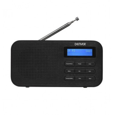 Radio Despertador DENVER DAB-42, Color Negro