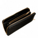 Cartera Long Zip Around Monogram  CALVIN KLEIN
