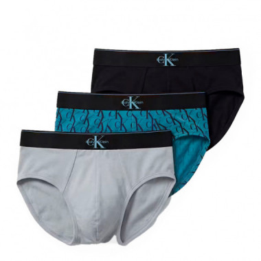 Pack de 3 Slips - Graphic Monogram Cotton Stretch  CALVIN KLEIN