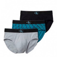 Pack de 3 Slips - Graphic Monogram Cotton Stretch  CALVIN KLEIN