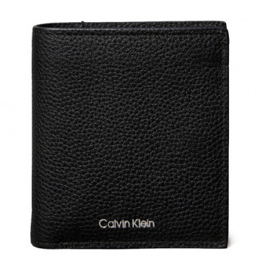 Cartera de Piel de Plegado Triple con L&aacute;mina Rfid con Logo  CALVIN KLEIN