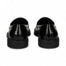 Mocasin Antifaz Piel Negro  HUGO BOSS